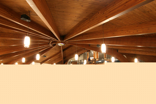 Lois Gurney performs as the audience listens