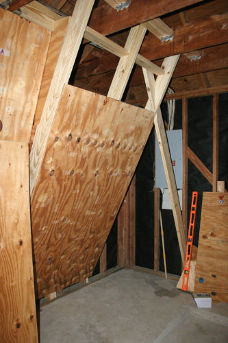 Climbing wall partial paneling